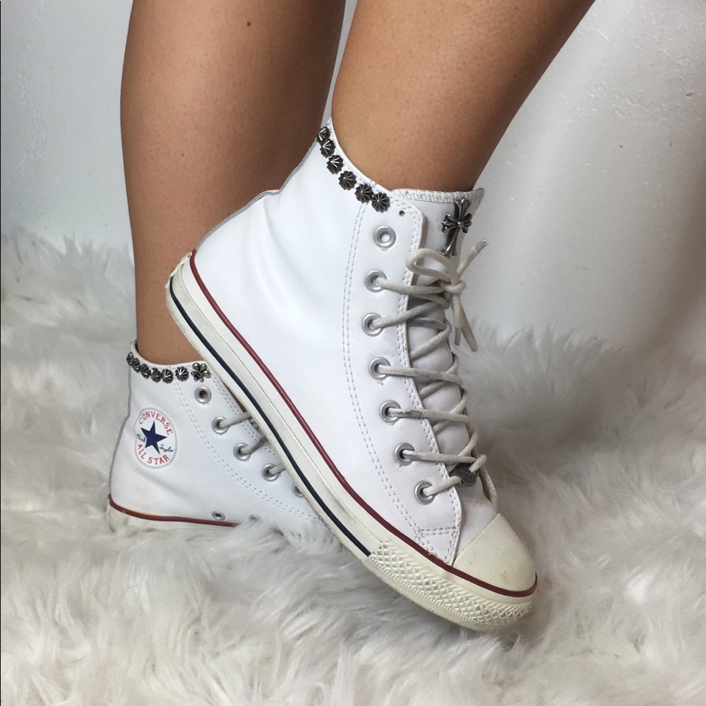 Vintage Custom off white converses